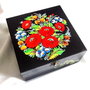 cutie lemn cu model floral traditional 45220