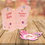 Marturii botez fete, in forma de fluture, tematica Minnie Mouse