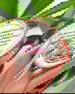 Martisoare magnet - personalizate cu mesaj - forma rotunda - Carti si flori