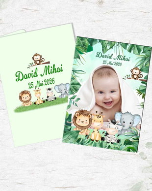 Invitatie botez Safari de baiat