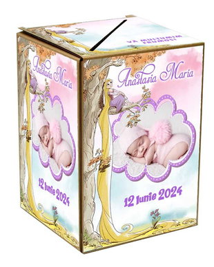 Cutie de dar botez fete printesa