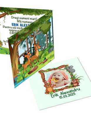 Invitatie botez animalute padure