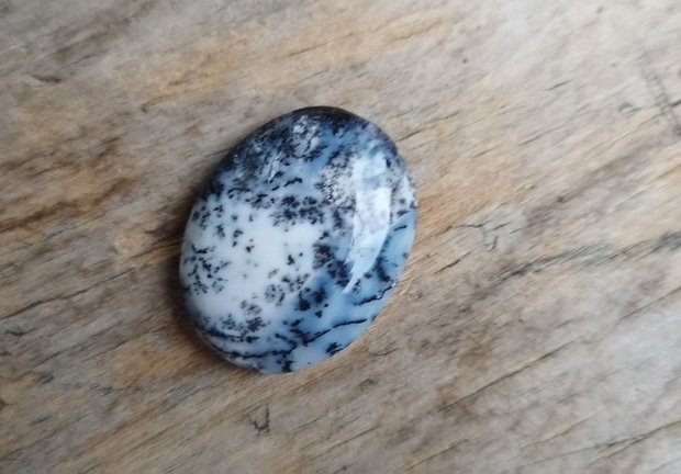 Cabochon opal dendritic, 27x21x6 mm