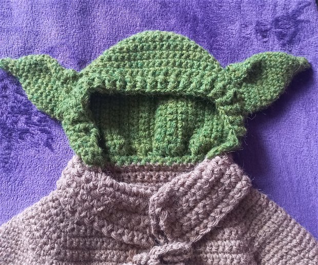 Palton Baby Yoda crosetat manual