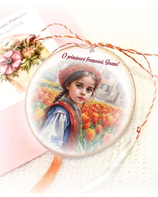 Martisor personalizat traditional / lalele