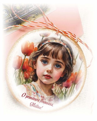 Martisor personalizat lalele / fetita / traditional