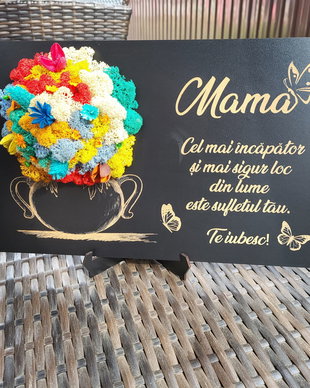 Cadou mama 8martie licheni vaza