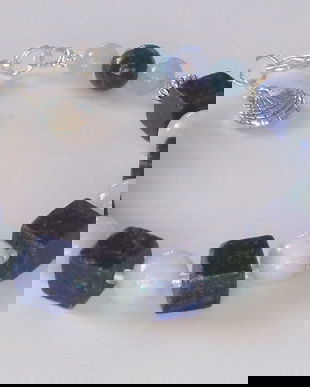 Bratara lapis lazuli si acvamarin