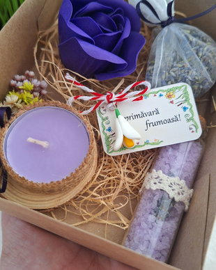 Mărțișor ghiocel / Cadou set lavanda