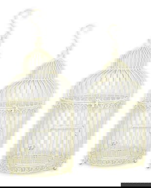 Set doua colivii din fier forjat antik white