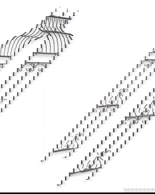 Arcada pentru trandafiri din fier forjat antik grey