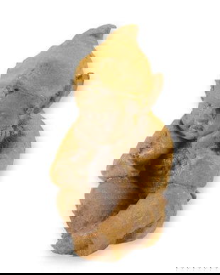 Gnom sezand-statueta din fonta antik rusty