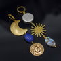 Cercei asimetrici din alama si perle, cercei lungi, cercei statement, cercei handmade