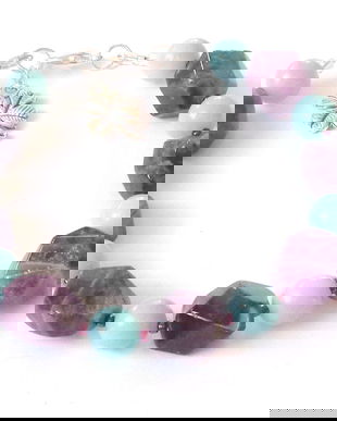 Bratara ametist si amazonit