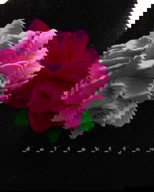 Brosa statement handmade unicat - Martisor - floare (cod952)