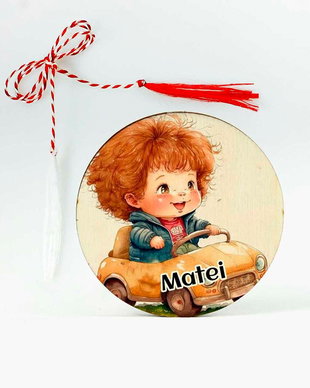 Martisor copii personalizat cu nume - baieti