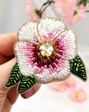 Rezervat Broșă - Colecția Japoneză - Pink Flower