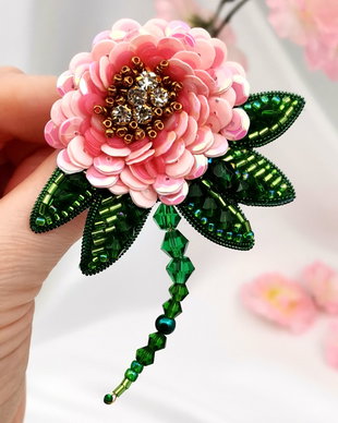 Rezervat Broșă floare - Colecția Japoneză - Pink Dream