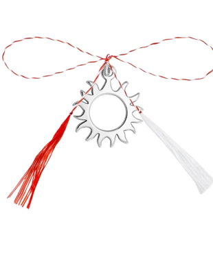 Pandantiv martisor din argint, soare decupat, ambalaj inclus