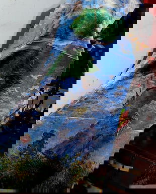 Sal/esarfa cu doua printuri diferite