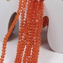 Cristale din sticla, rondelle, 2.5x2 mm, rosu orange