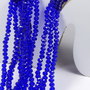 Cristale din sticla, rondelle, 3.5x3 mm, albastre-A034-D06
