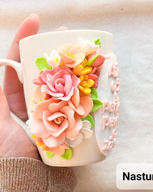 Cana personalizata: Flori