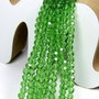 Cristale din sticla, rondelle, 3.5x3 mm, verzi