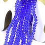 Cristale din sticla, rondelle, 4x3.5 mm, albastre-A034-D31