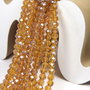 Cristale din sticla, rondelle, electroplacate, 4x3.5 mm, sienna
