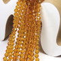 Cristale din sticla, rondelle, 4x3.5 mm, goldenrod-A034-D04