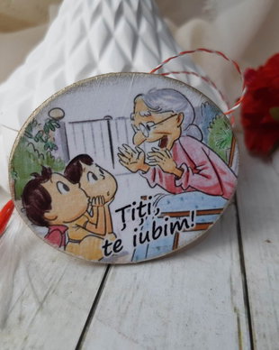 Magnet penrsonalizat pentru bunica - martisor