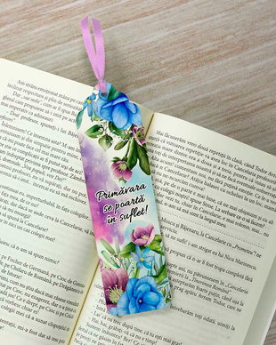 Semne de carte personalizat cu mesaj - martisor