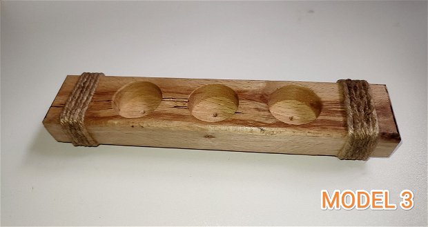 Suport din lemn pentru lumanari pastila