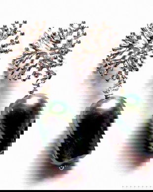 cercei cu perle de Mallorca in stil baroc 44922