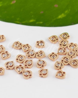 Charm gold filled 14k si cubic zirconia, 4.7x0.8mm (1)