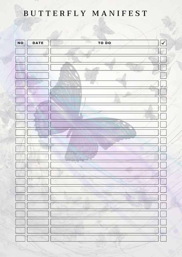 2024 Calendar Printabil, Printable Journal, Printable Resolution Tracker, Weekly Daily Planner , Gratitude Journal, Butterfly Theme Journey Planner