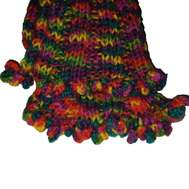 Fular lung tricotat in stil boho