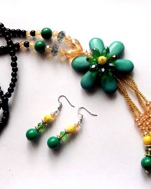 set cu howlite si cristale 45291