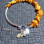 Bratara argint chihlimbar opal de foc etiopian brioleta charm argint inima asimetrica boho chic trendy - Transport gratuit