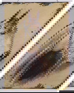 Decoratiune metalica cu un cap de cal