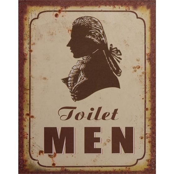 Decoratiune metalica pentru toaleta domni