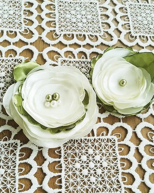 brose flori primavaratice ivoire oliv 7 si 8 cm
