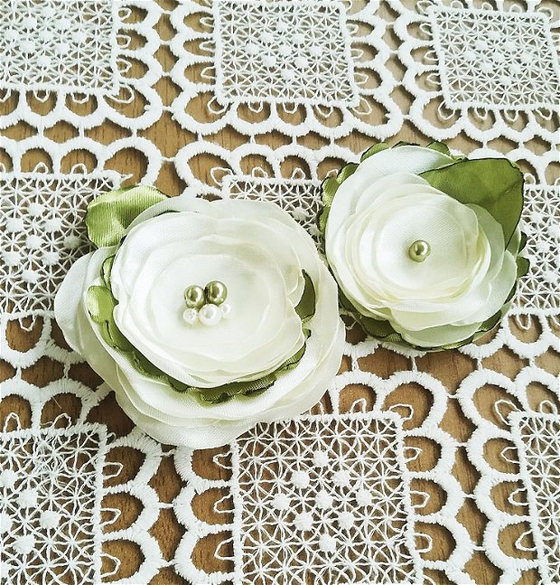 brose flori primavaratice ivoire oliv 7 si 8 cm