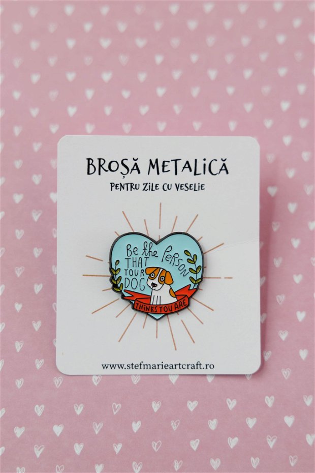 Brosa metalica Love for dogs