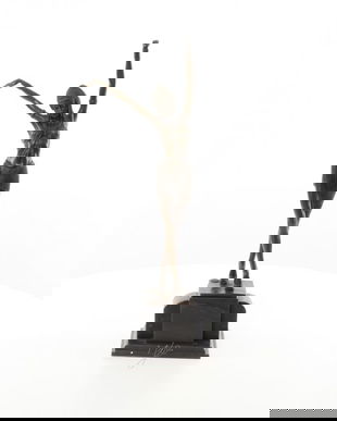 Dansatoare egipteana- statueta Art Deco din bronz