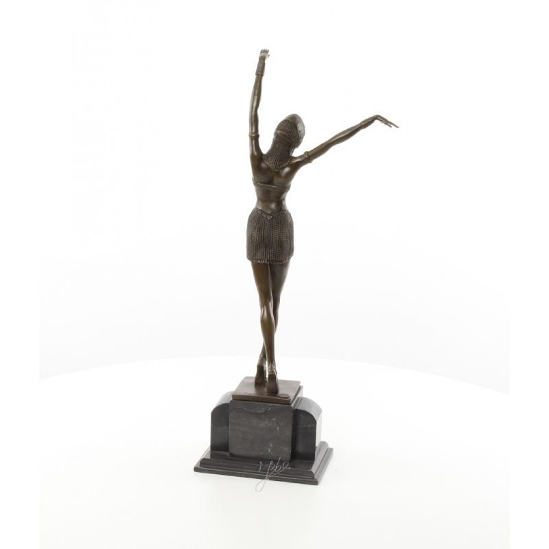 Dansatoare egipteana- statueta Art Deco din bronz