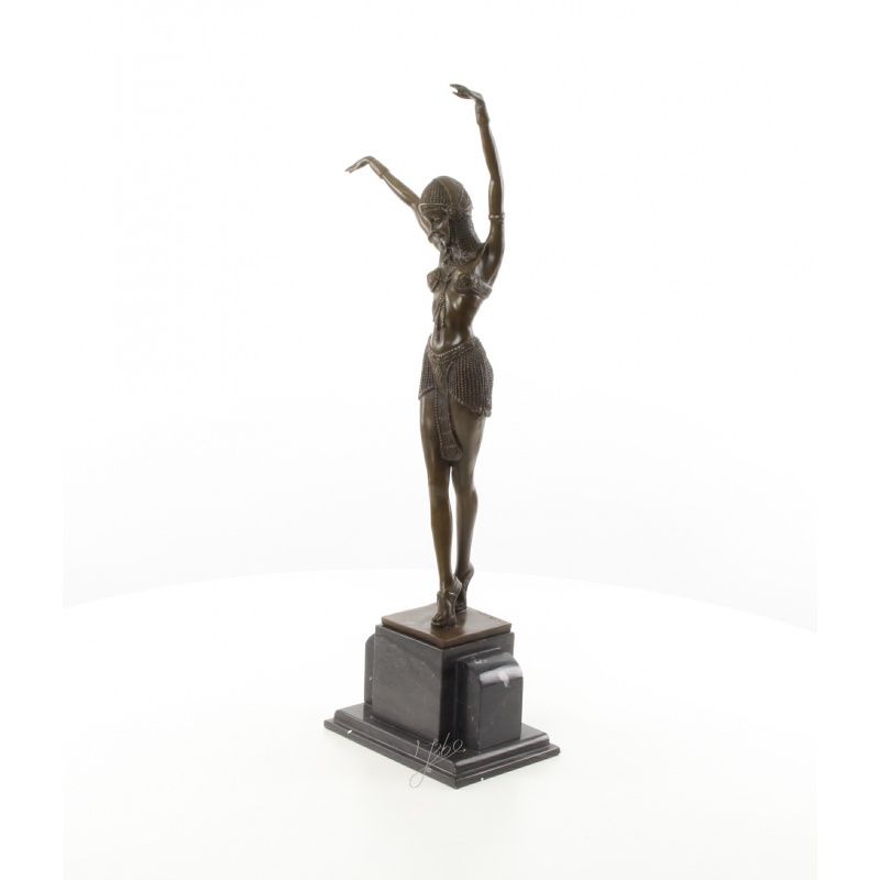 Dansatoare egipteana- statueta Art Deco din bronz