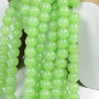 Margele din sticla, rotunde, 6 mm, opace, verde deschis