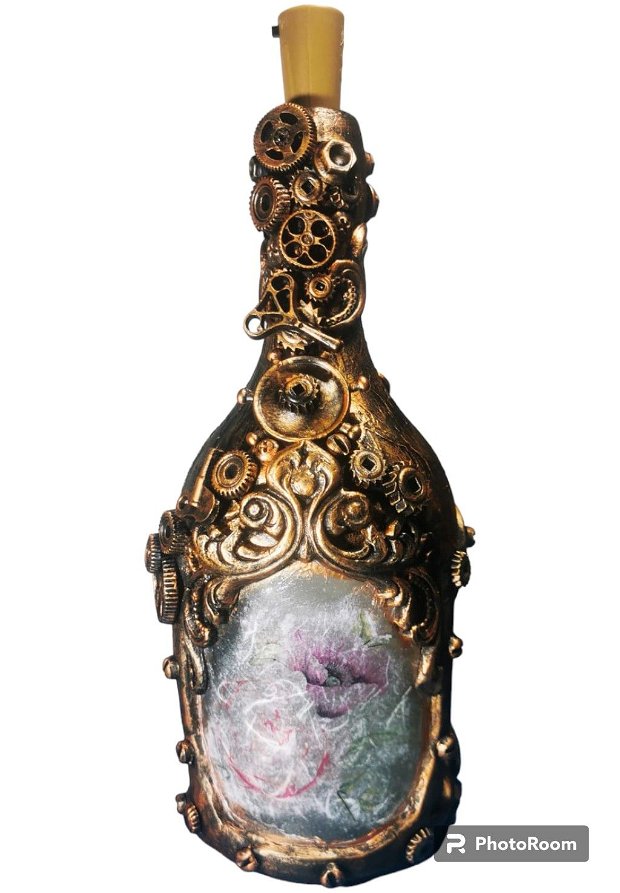 Decoratiune luminoasa - Steampunk Bottle